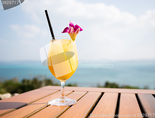 Image of Pineapple juice on table