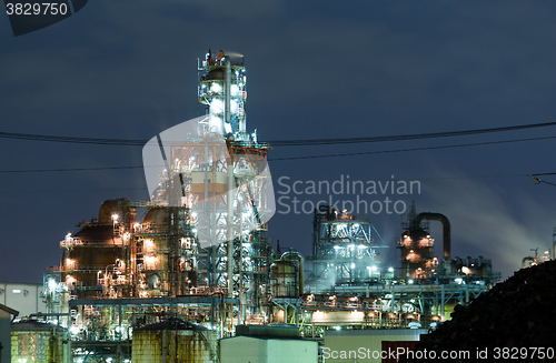 Image of Industrial complex at night