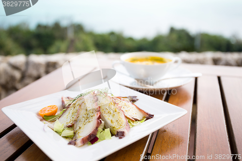 Image of Octopus sashimi and soup