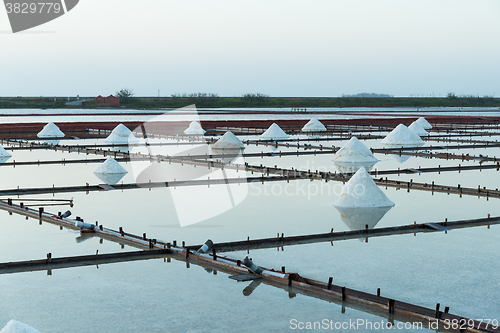 Image of Mass of salt in the salt sea salt farm