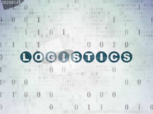 Image of Finance concept: Logistics on Digital Paper background