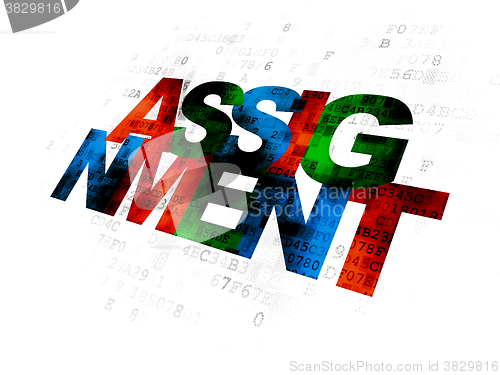 Image of Law concept: Assignment on Digital background