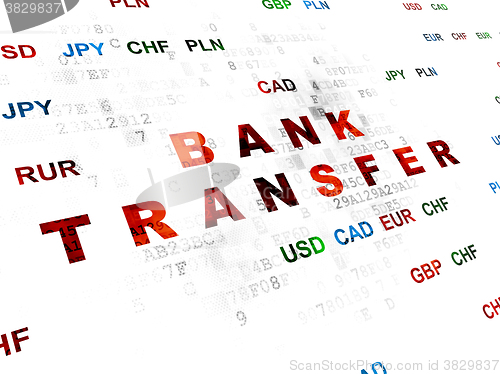 Image of Banking concept: Bank Transfer on Digital background