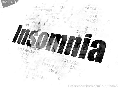 Image of Health concept: Insomnia on Digital background