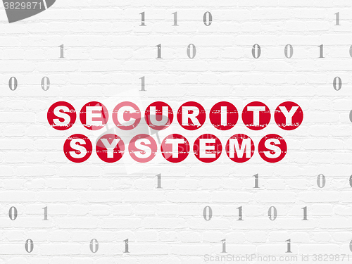Image of Security concept: Security Systems on wall background