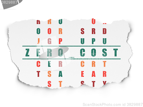 Image of Business concept: Zero cost in Crossword Puzzle