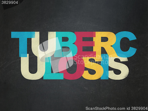 Image of Health concept: Tuberculosis on School Board background