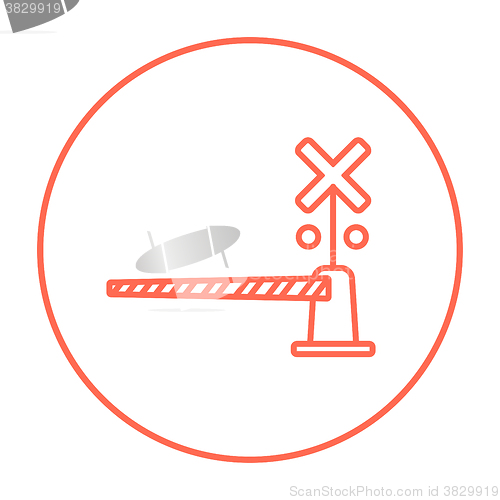 Image of Railway barrier line icon.