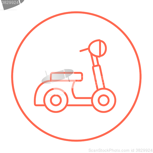 Image of Scooter line icon.