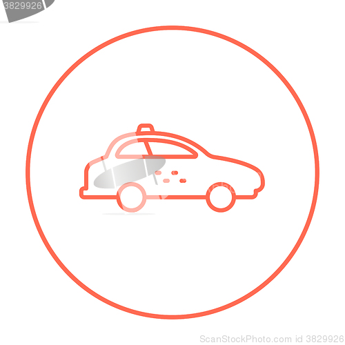 Image of Taxi car line icon.