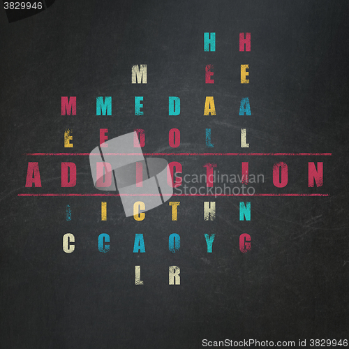 Image of Healthcare concept: Addiction in Crossword Puzzle