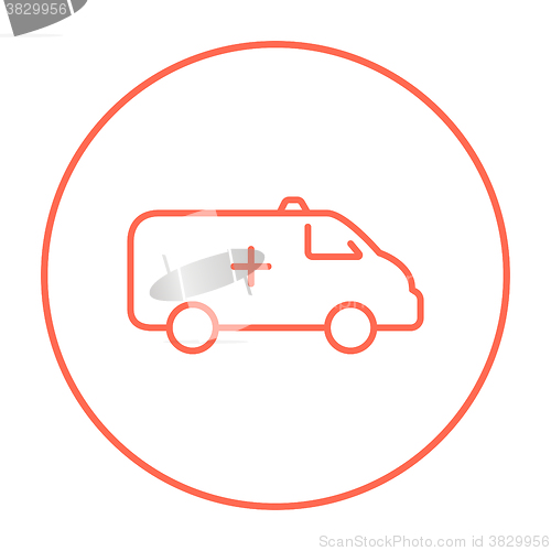 Image of Ambulance car line icon.