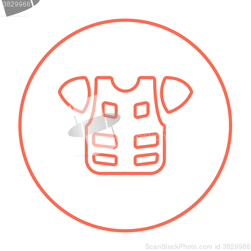 Image of Motorcycle suit line icon.