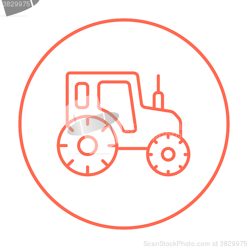 Image of Tractor line icon.