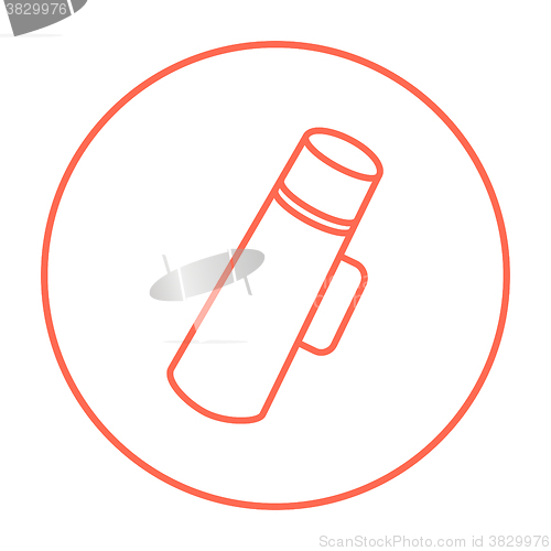 Image of Thermos line icon.