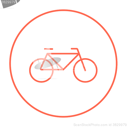 Image of Bicycle line icon.