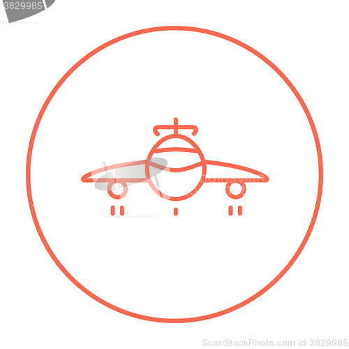 Image of Airplane line icon.