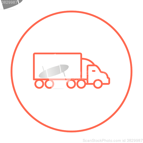 Image of Delivery truck line icon.