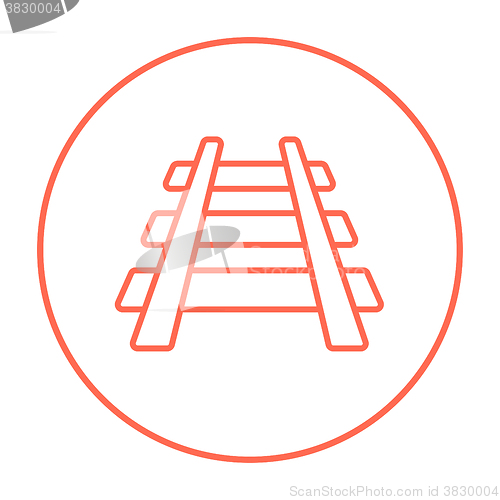 Image of Railway track line icon.