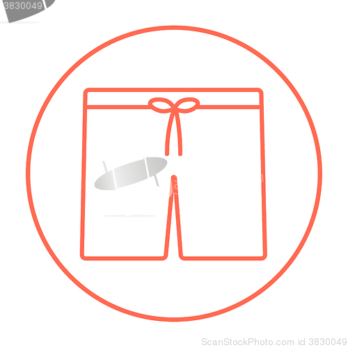 Image of Swimming trunks line icon.