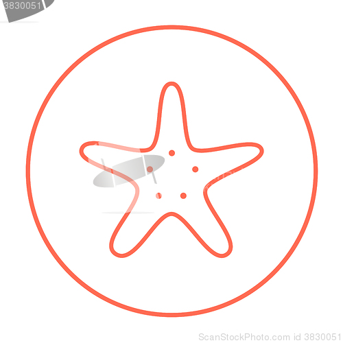 Image of Starfish line icon.