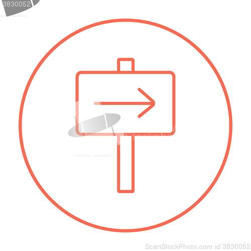 Image of Travel traffic sign line icon.
