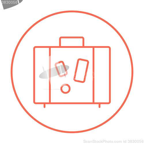 Image of Suitcase line icon.