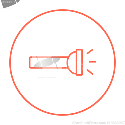 Image of Flashlight line icon.