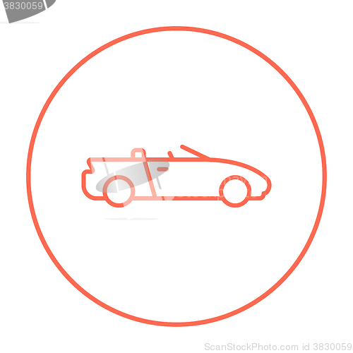 Image of Convertible car line icon.