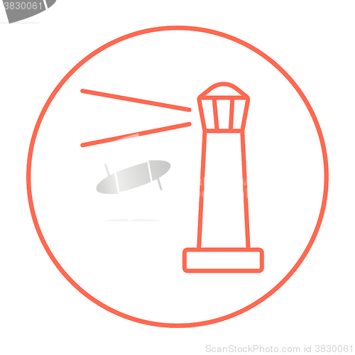 Image of Lighthouse line icon.