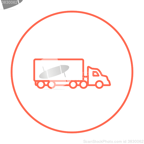 Image of Delivery truck line icon.