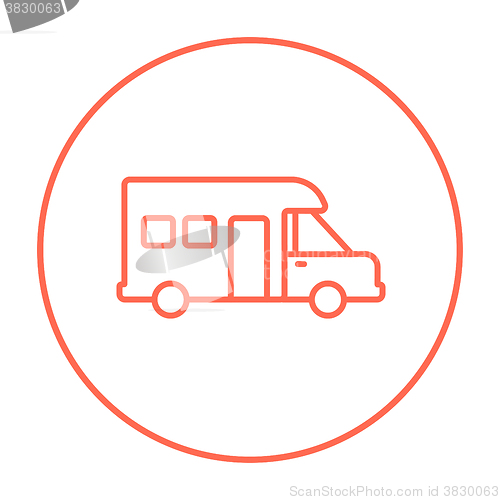 Image of Motorhome line icon.