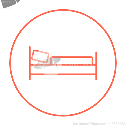 Image of Bed line icon.