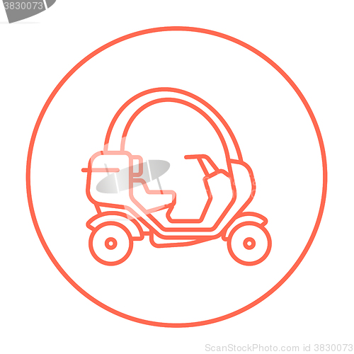 Image of Rickshaw line icon.