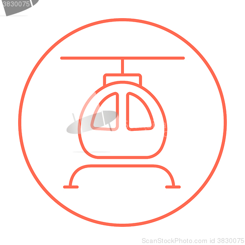 Image of Helicopter line icon.