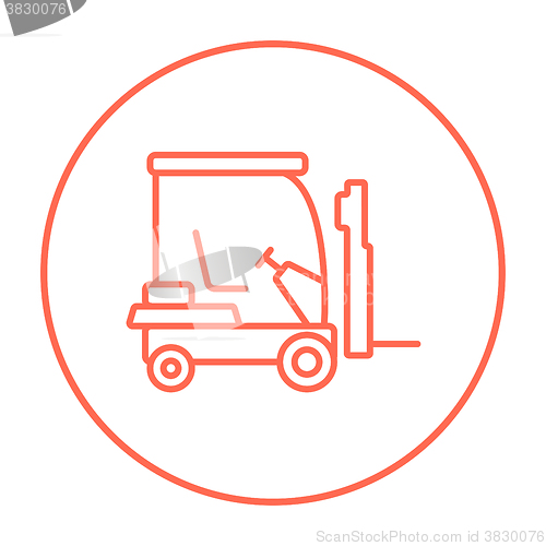 Image of Forklift line icon.