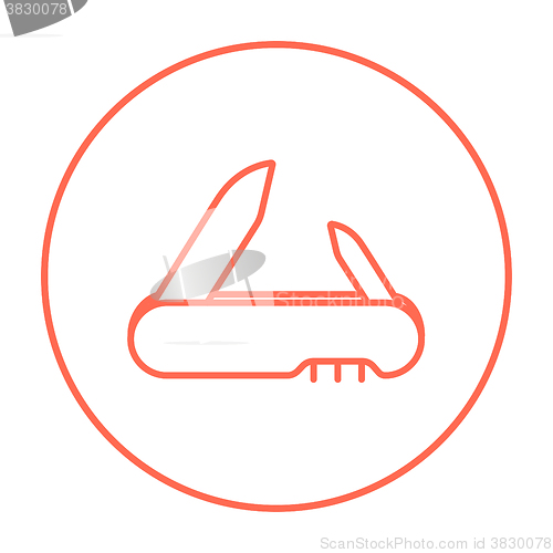 Image of Jackknife line icon.