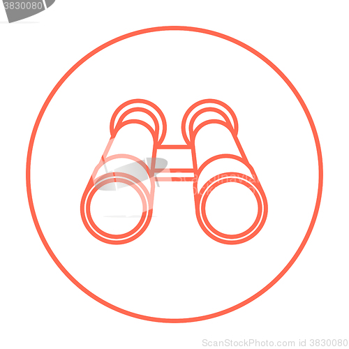 Image of Binocular line icon.