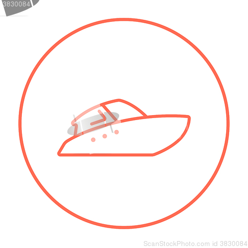 Image of Speedboat line icon.