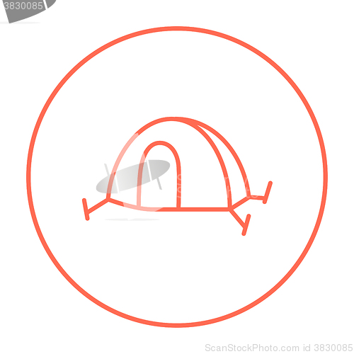 Image of Tent line icon.