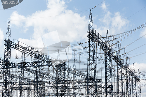 Image of Electric substation with transformers