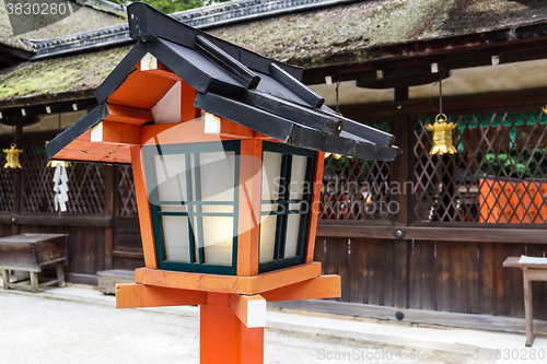 Image of Red lantern in japanese temple