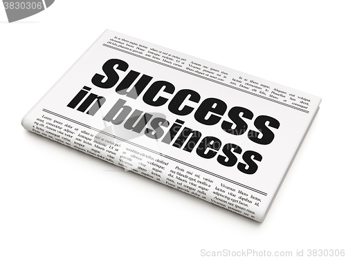 Image of Finance concept: newspaper headline Success In business