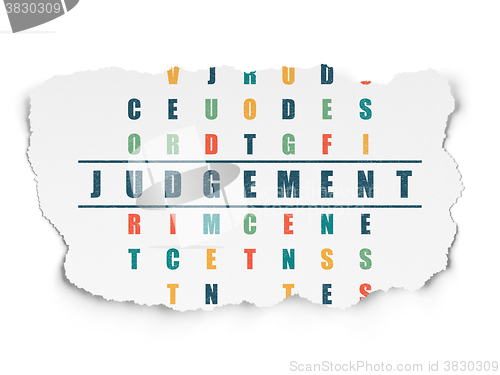 Image of Law concept: Judgement in Crossword Puzzle