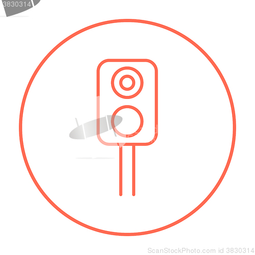 Image of Railway traffic light line icon.