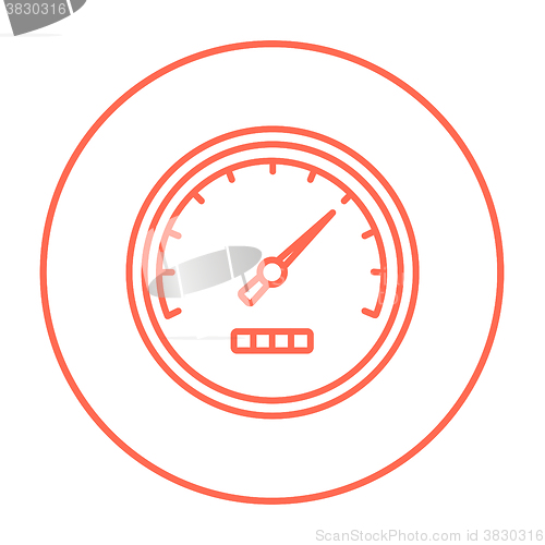 Image of Speedometer line icon.