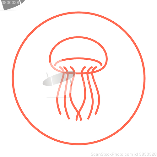 Image of Jellyfish line icon.