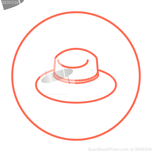 Image of Summer hat line icon.