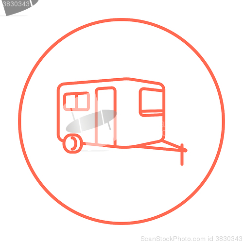 Image of Caravan line icon.