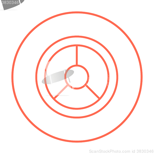 Image of Steering wheel line icon.